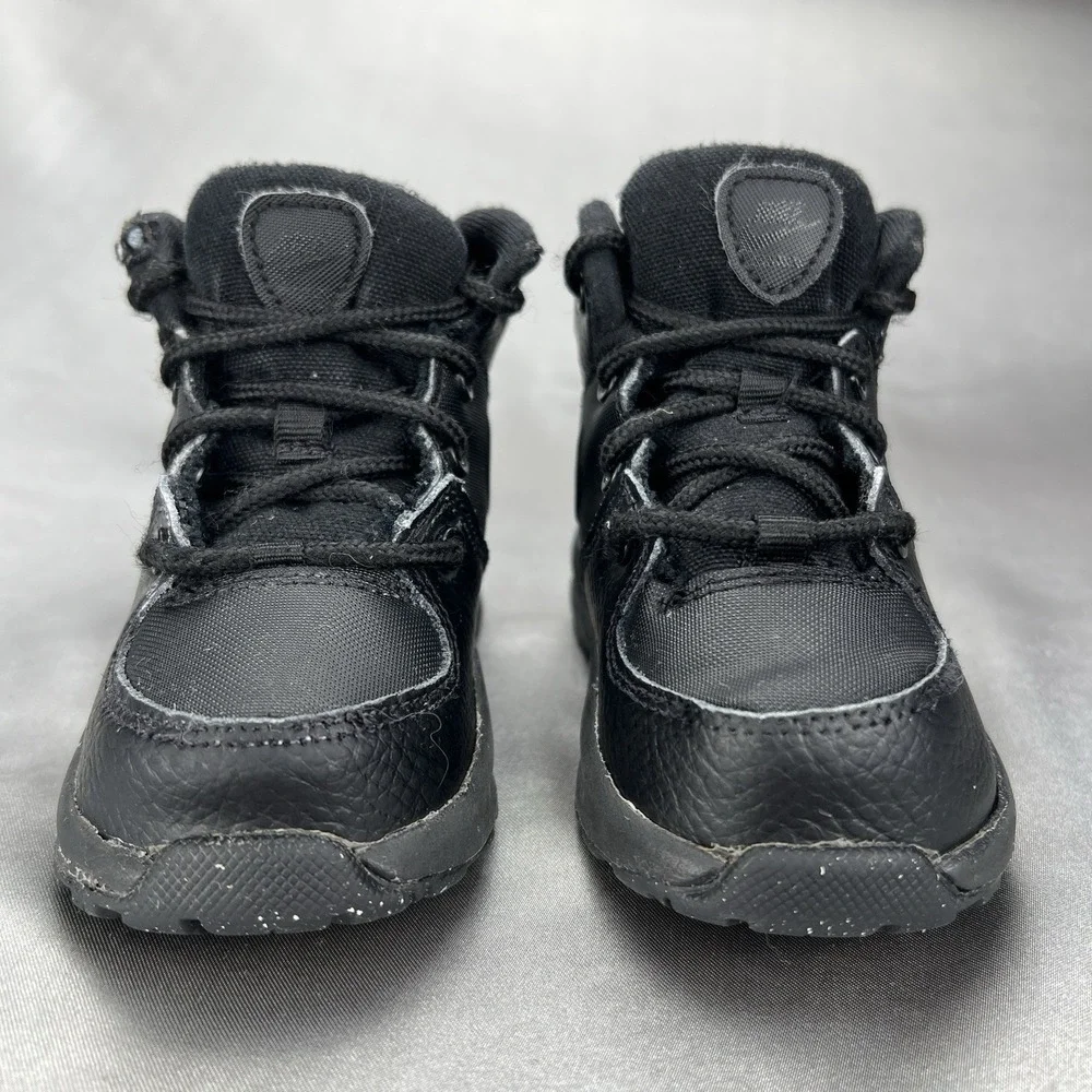 Nike Manoa Leather Toddler Boot Black Lace Up Ankle BQ5374-001 Size 6C Shoes